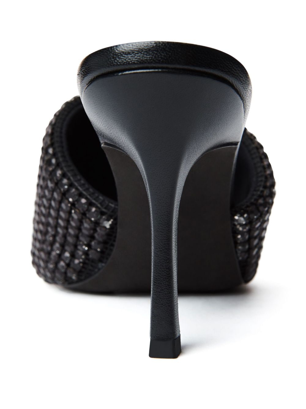 Shop Alexander Wang Heiress 85mm Crystal Mules In Black