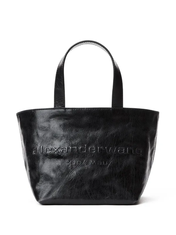 Alexander Wang Small Punch Leather Tote Bag Black FARFETCH CA