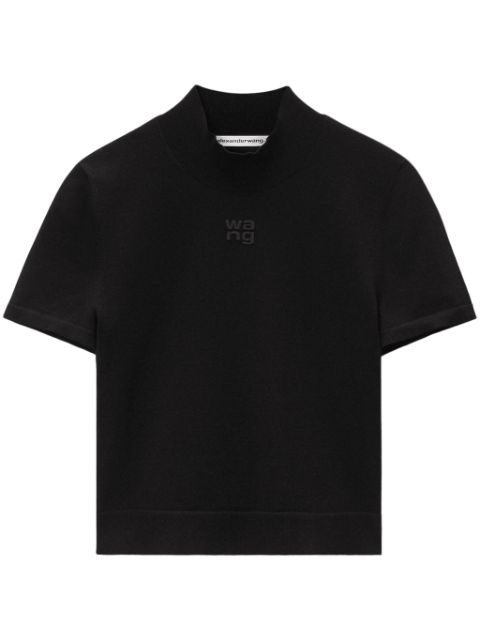 Alexander Wang logo-embossed knitted top Women