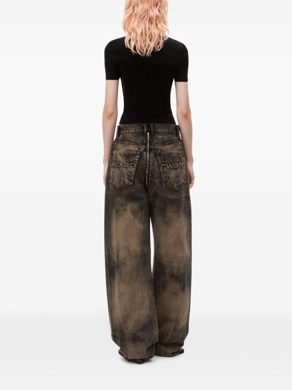 Alexander Wang logo-embossed knitted top Women