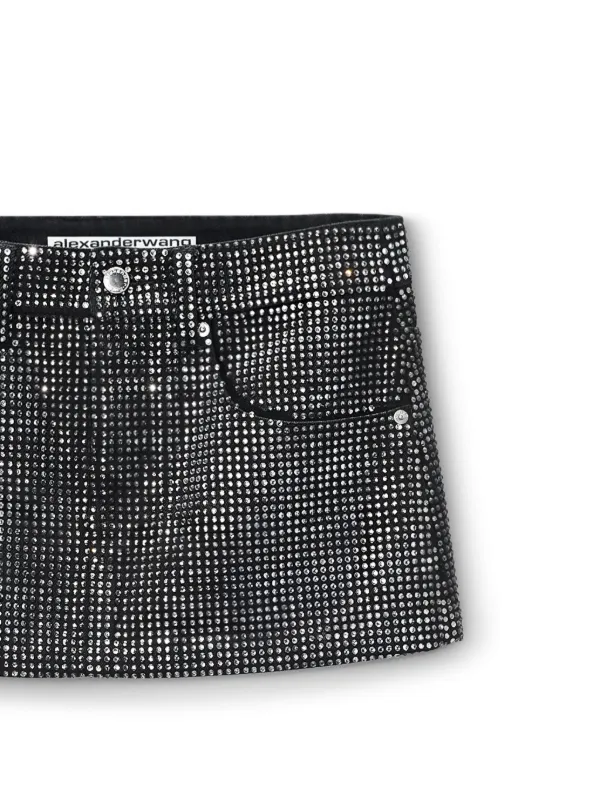 Alexander Wang crystal-embellished Mini Skirt | Black | FARFETCH