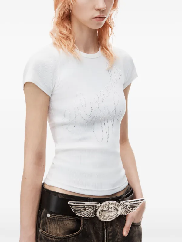 Tシャツ・カットソー ALEXANDER WANG Woman T-Shirt White 1CC1251991 100 Alexander Wang White Cotton T-shirt | italist