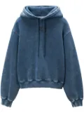 Alexander Wang Puff logo-appliqué hoodie - Blue