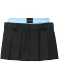 Alexander Wang layered pleated skort - Black