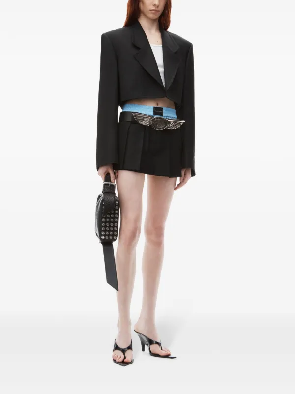 Alexander Wang Layered Pleated Skort | Black | FARFETCH