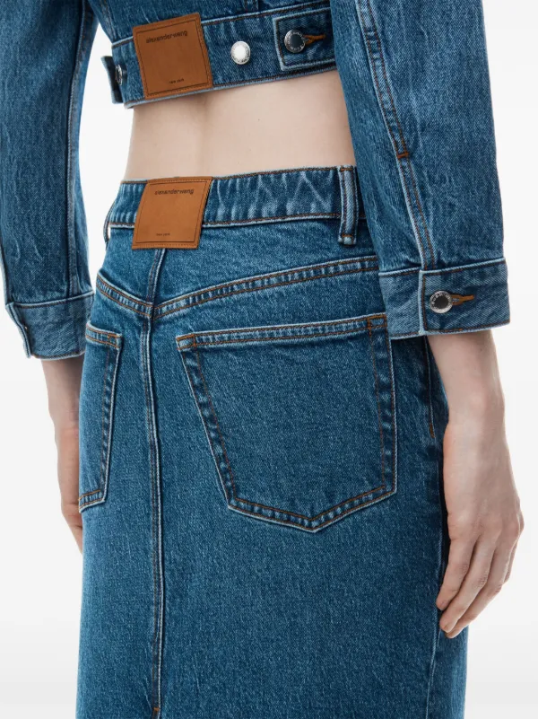 Alexander Wang ローライズ デニムスカート | ブルー | FARFETCH JP