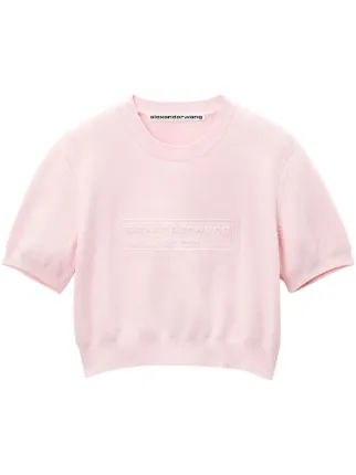 Alexander Wang エンボスロゴ Tシャツ | ピンク | FARFETCH JP