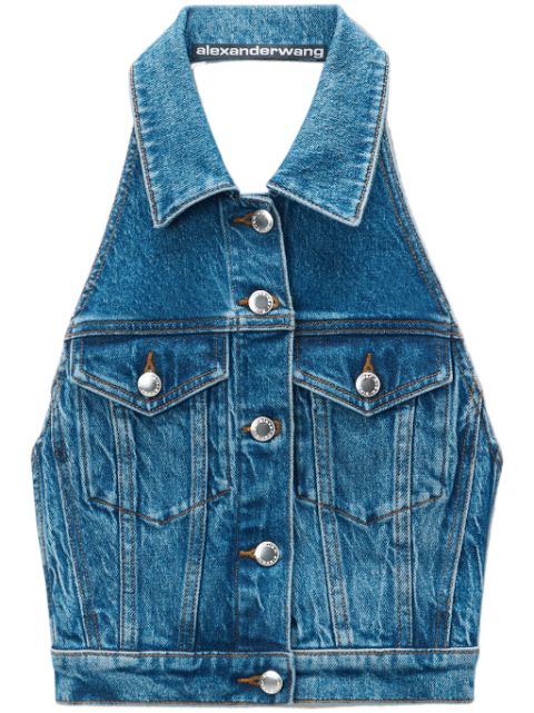 Alexander Wang halterneck denim top Women