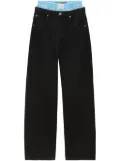 Alexander Wang layered wide-leg jeans - Black