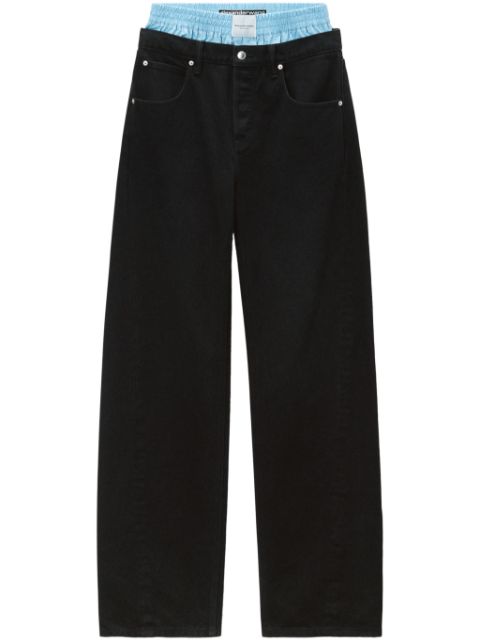 Alexander Wang layered wide-leg jeans Women