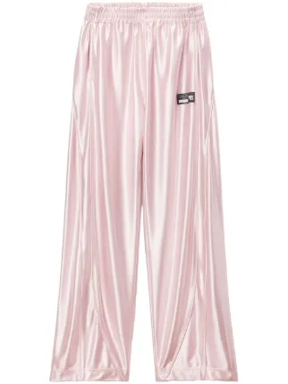 Alexander Wang piped trim Track Pants Pink FARFETCH UK