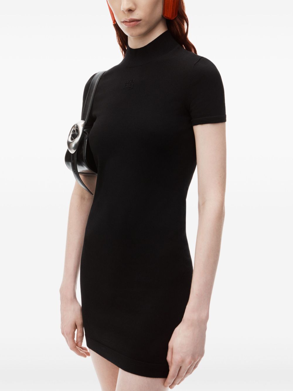 Affordable Alexander Wang logo-embossed mock-neck dress Women