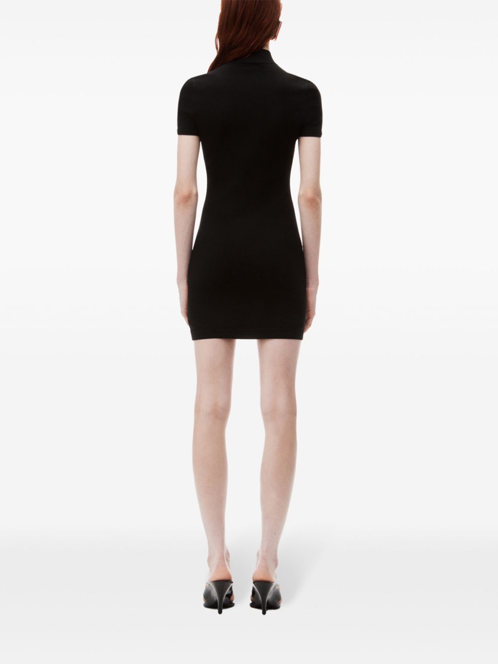 Alexander Wang logo-embossed mock-neck dress Women