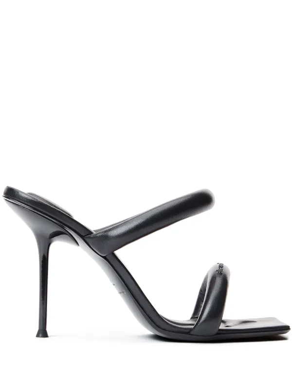 サンダル・ミュール Julie Sandals - Alexander Wang - Nylon - Black julie 105mm denim crystal hotfix tubular sandal in WASHED