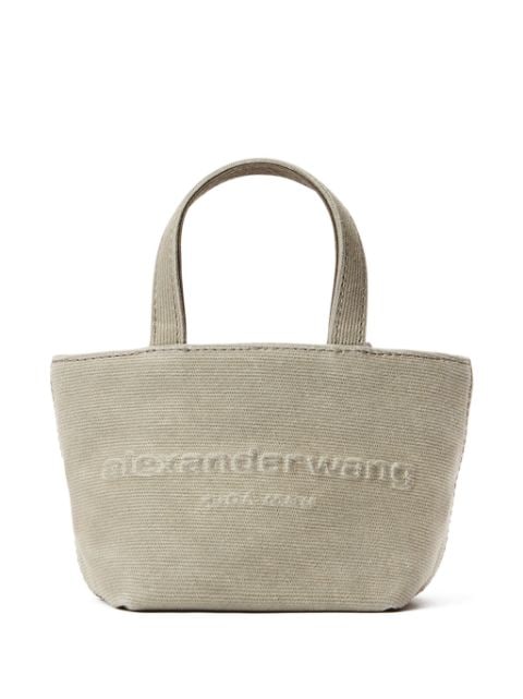 Alexander Wang mini Punch logo-embossed leather tote bag