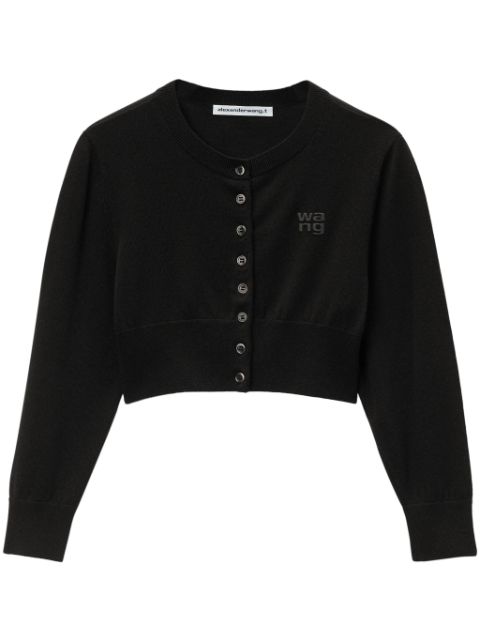 Cheap Alexander Wang logo-embossed cropped cardigan Women