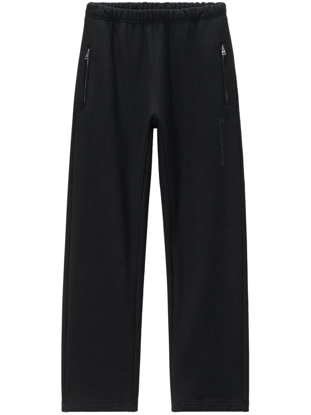 Alexander Wang Logo-embossed Straight-leg Track Pants In Black