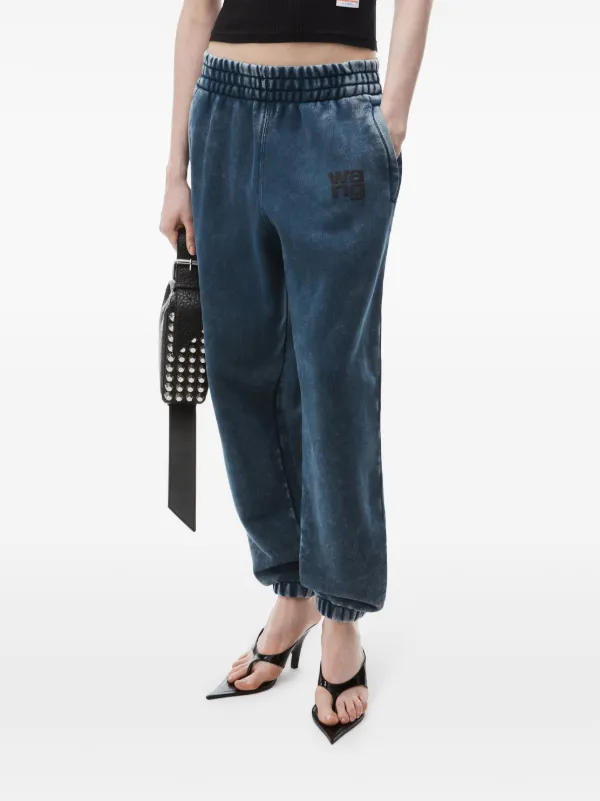 Alexander Wang Essential Terry Sweatpants Blue FARFETCH EG
