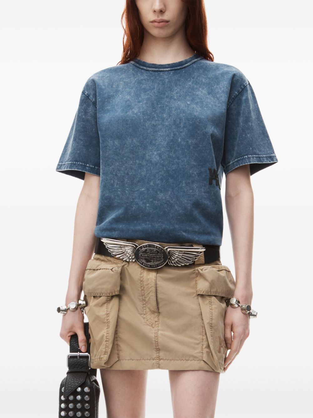 Alexander Wang Puff logo-applique cotton T-shirt Women