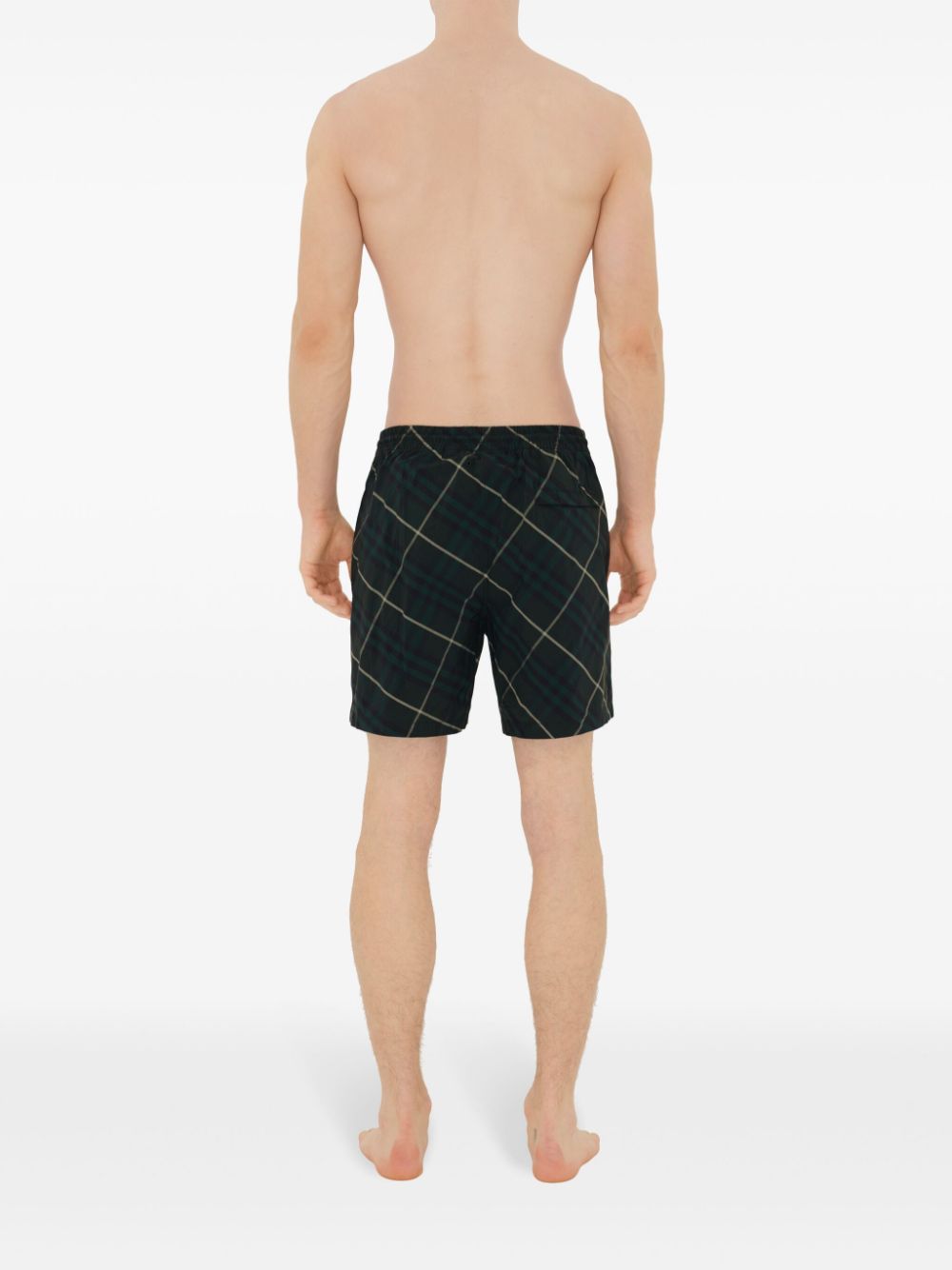 Affordable Burberry check-print drawstring swim shorts Men