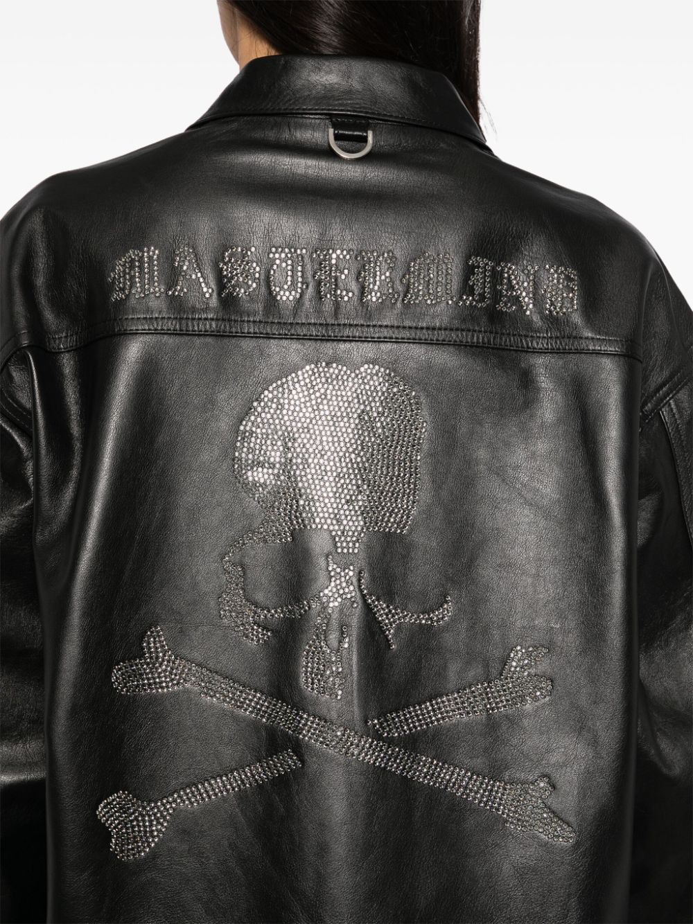 Shop Mastermind Japan Leather Jacket In Black