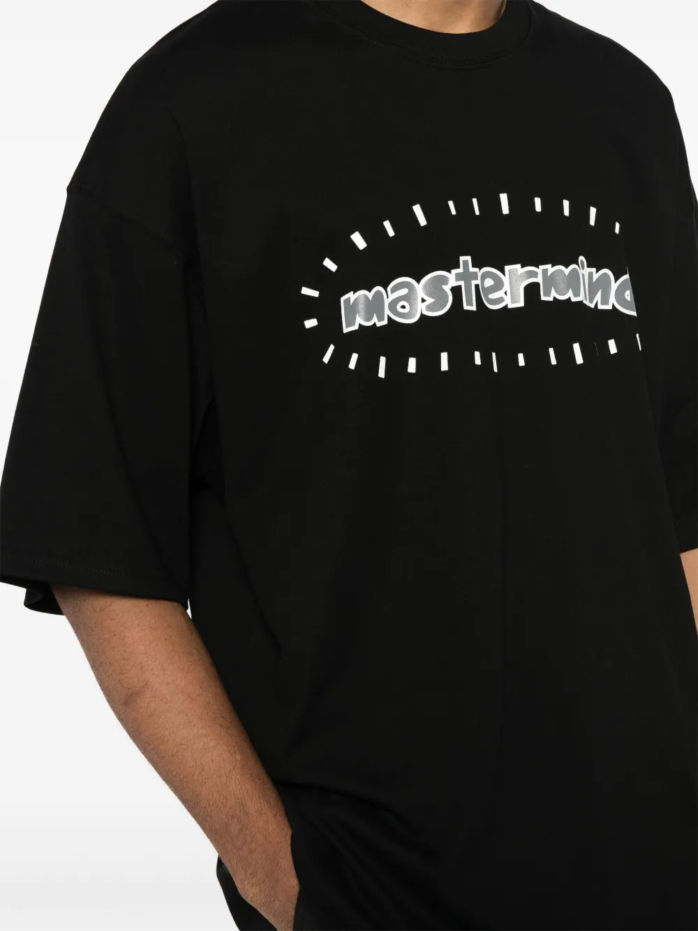 Mastermind Japan T-shirt met logoprint Zwart