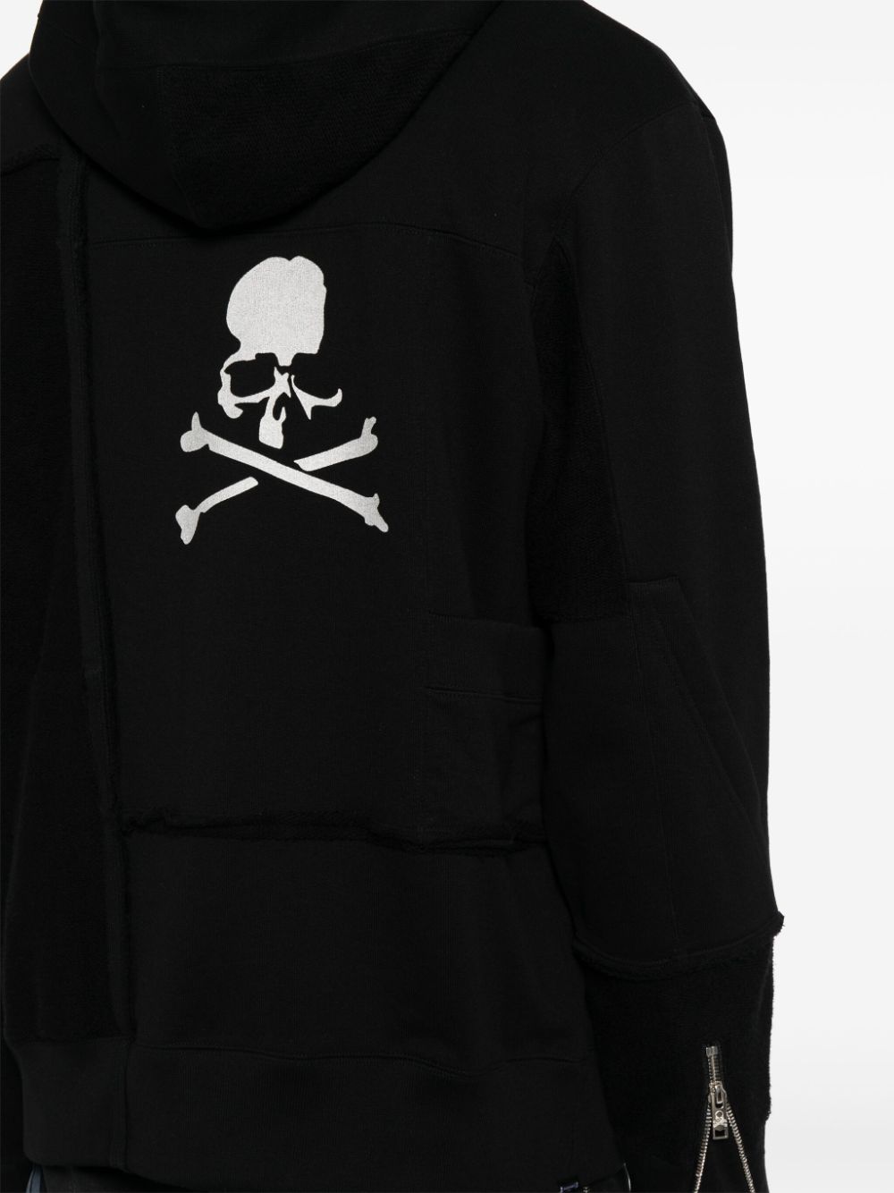 Shop Mastermind Japan Logo-printed Hooded Jacket In Black