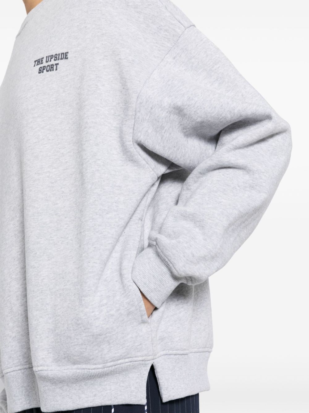 Shop The Upside Logo-print Sweatshirt In Grey