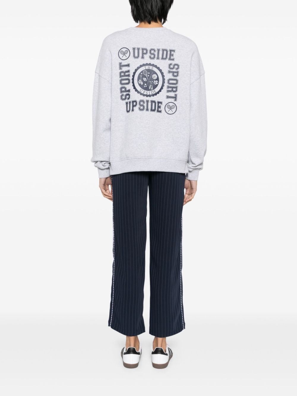 Shop The Upside Logo-print Sweatshirt In Grey