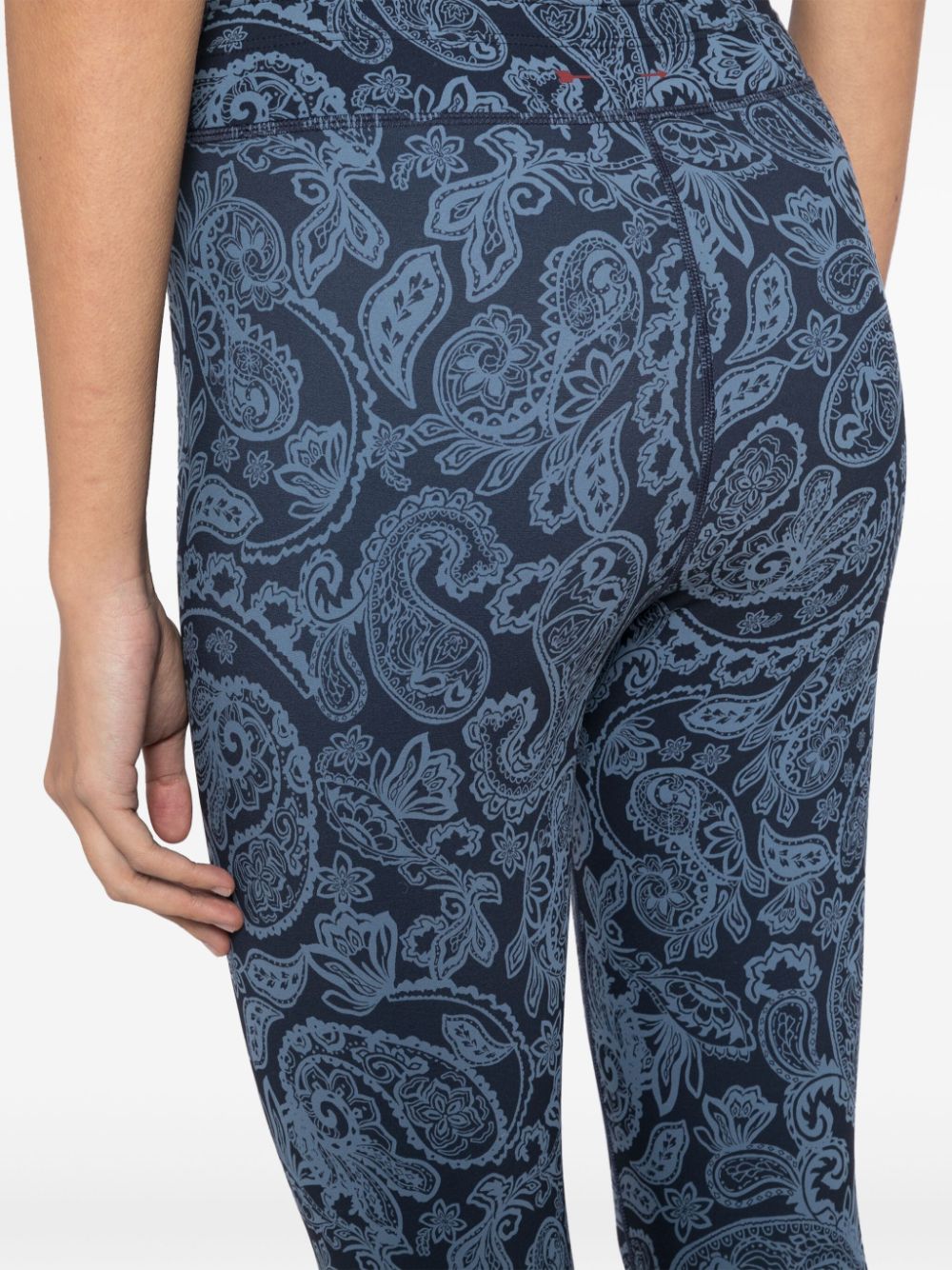 Shop The Upside Paisley-print Performance Leggings In Blue