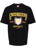 Ground Zero University logo-print cotton T-shirt - Black