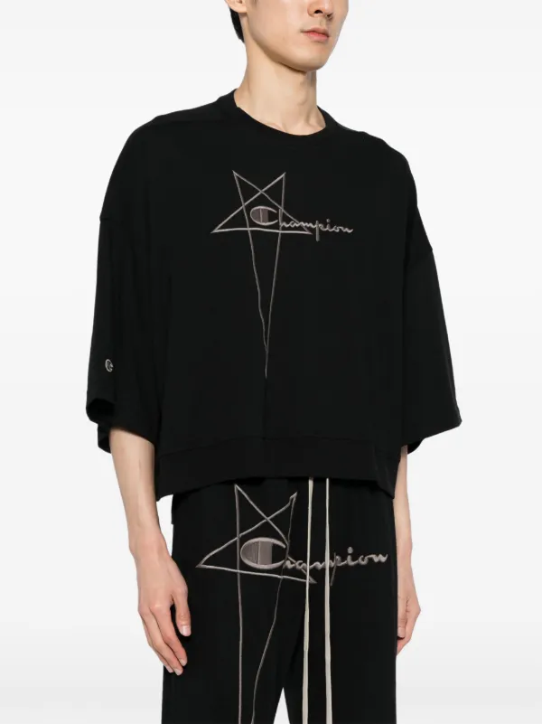 Rick Owens x Champion Tommy ロゴ Tシャツ | ブラック | FARFETCH JP