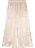 b+ab laminated wide-leg cropped trousers - Neutrals