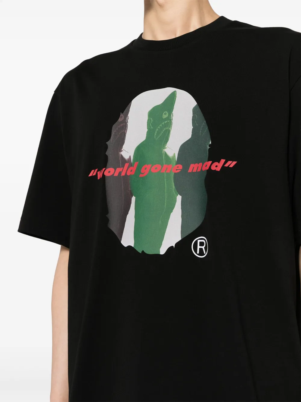 A BATHING APE® T-shirt con stampa Shark Shinji Ape Head | Image 5