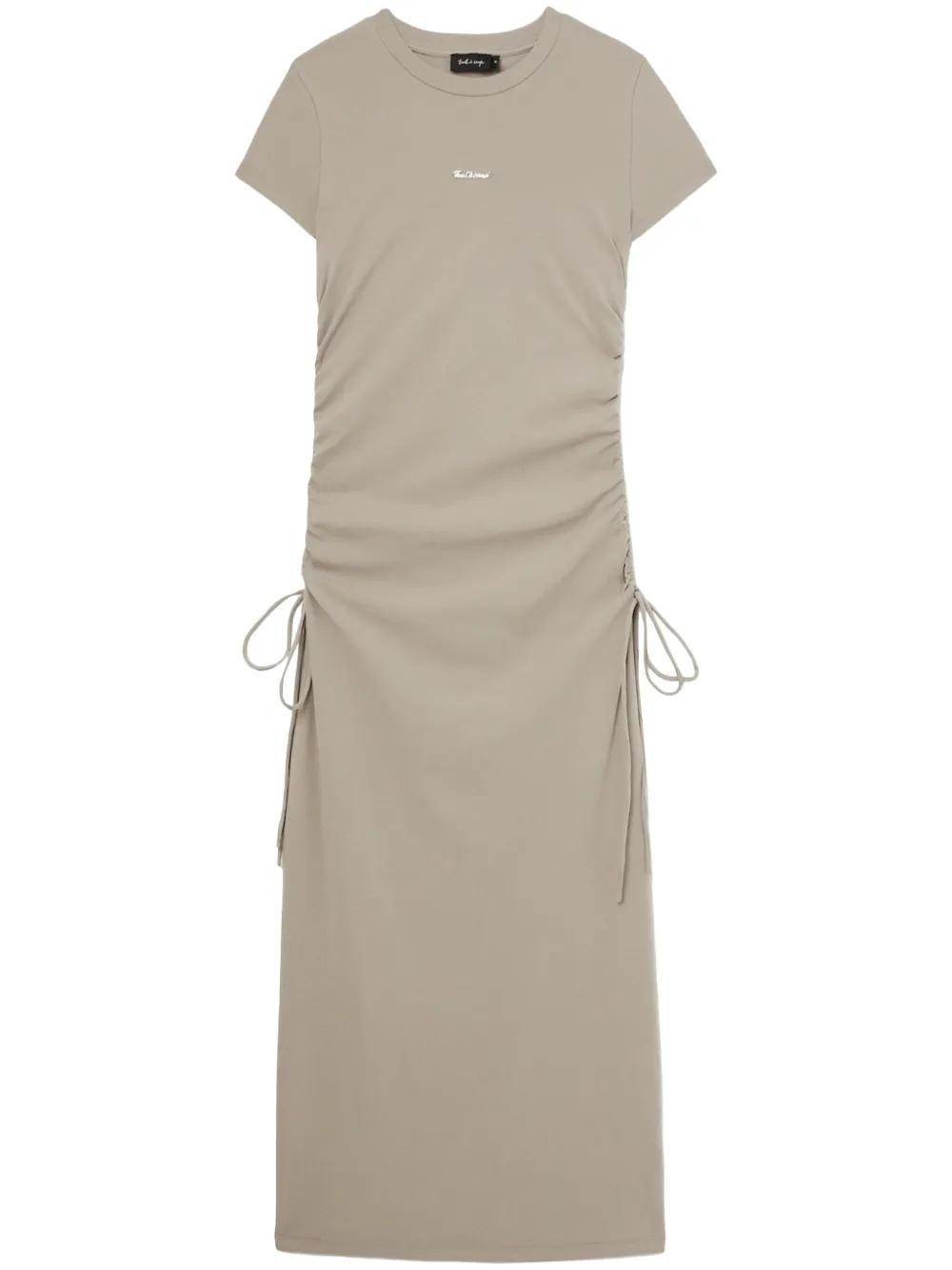 Tout A Coup Logo-appliqué T-shirt Dress In Grey