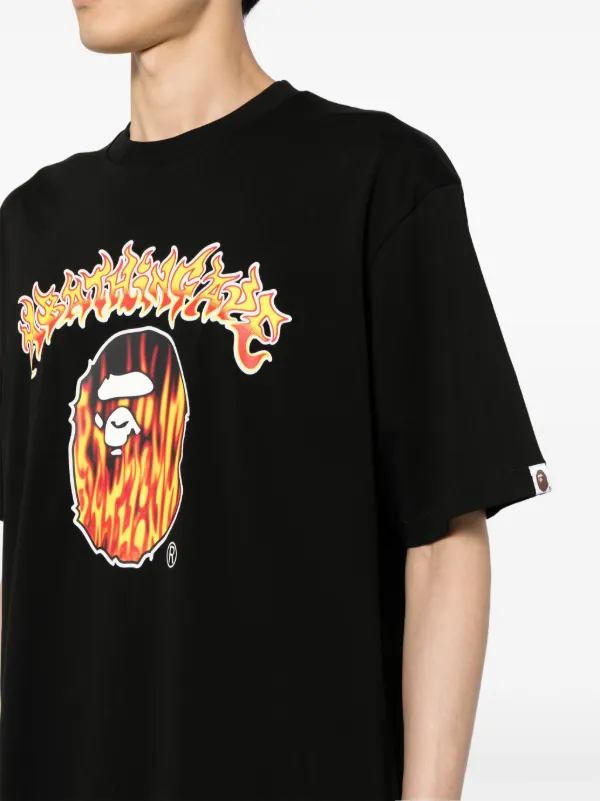 BAPE Flame shops Side Big Ape Head Tee