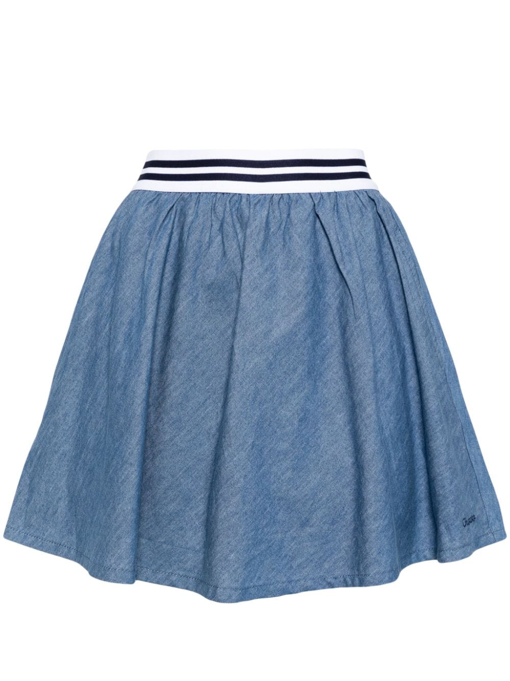 Chocoolate Logo-embroidered Cotton Skirt In Blue