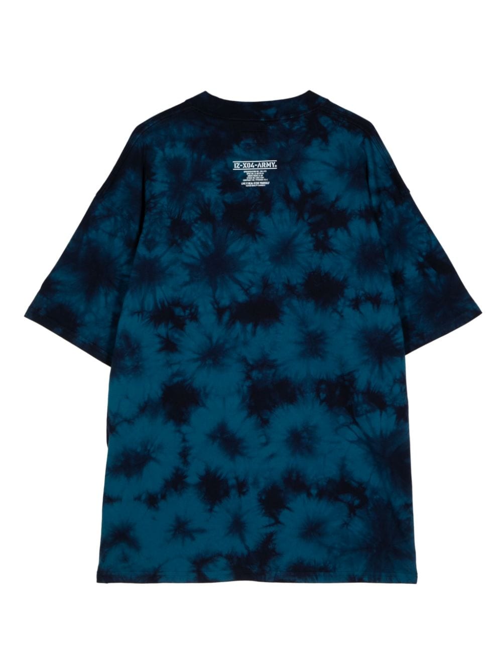 izzue T-shirt met tie-dye print - Blauw