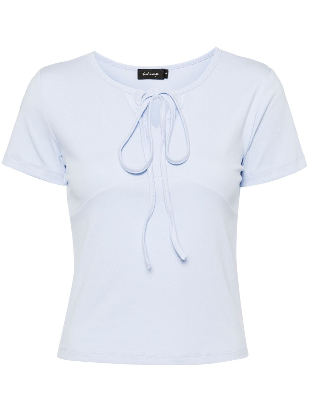 Tout A Coup Tie-fastening T-shirt In Blue