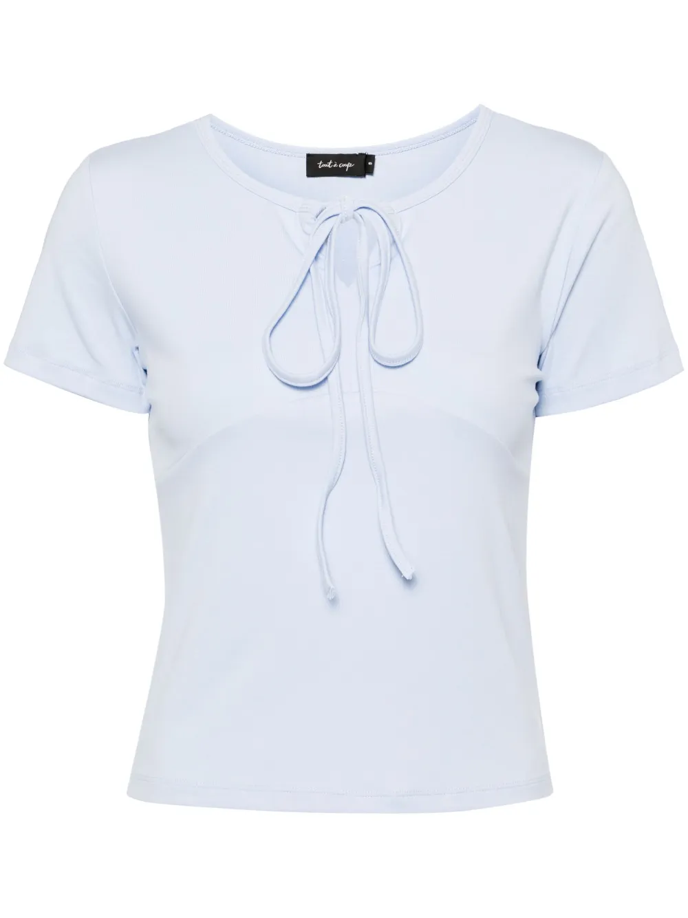 Tout A Coup Tie-fastening T-shirt In Blue