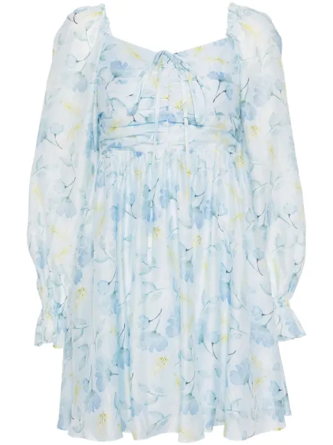 b+ab vestido corto con estampado floral