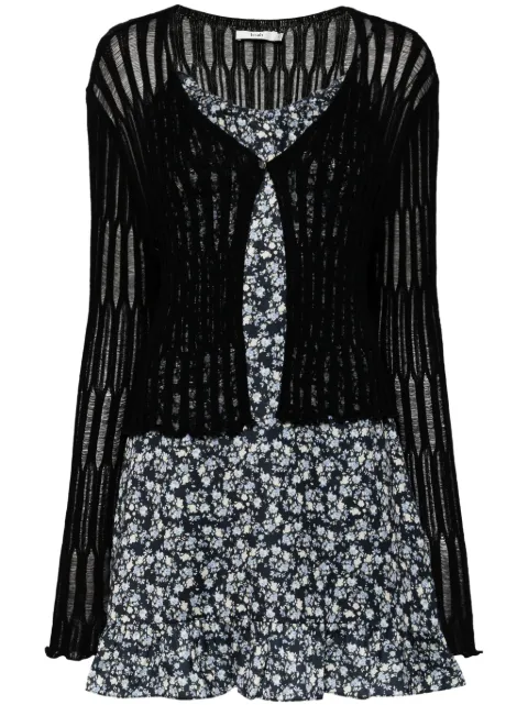 b+ab floral-print sleeveless minidress set