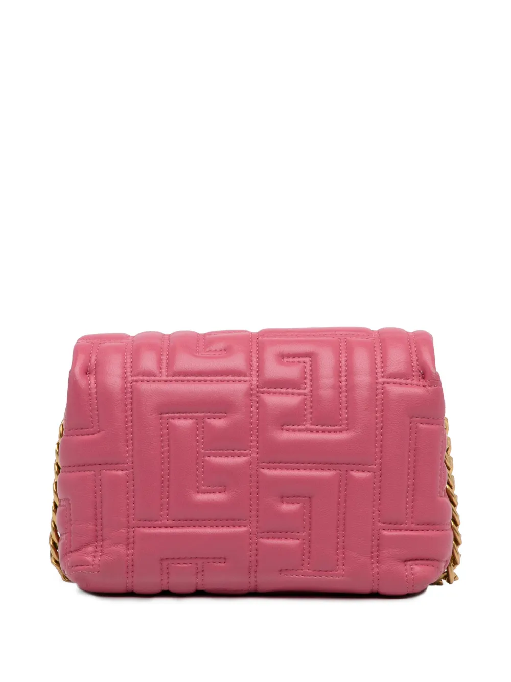 Pre-owned Balmain 21th Century 1945 Quilted Leather Crossbody Bag In Pink