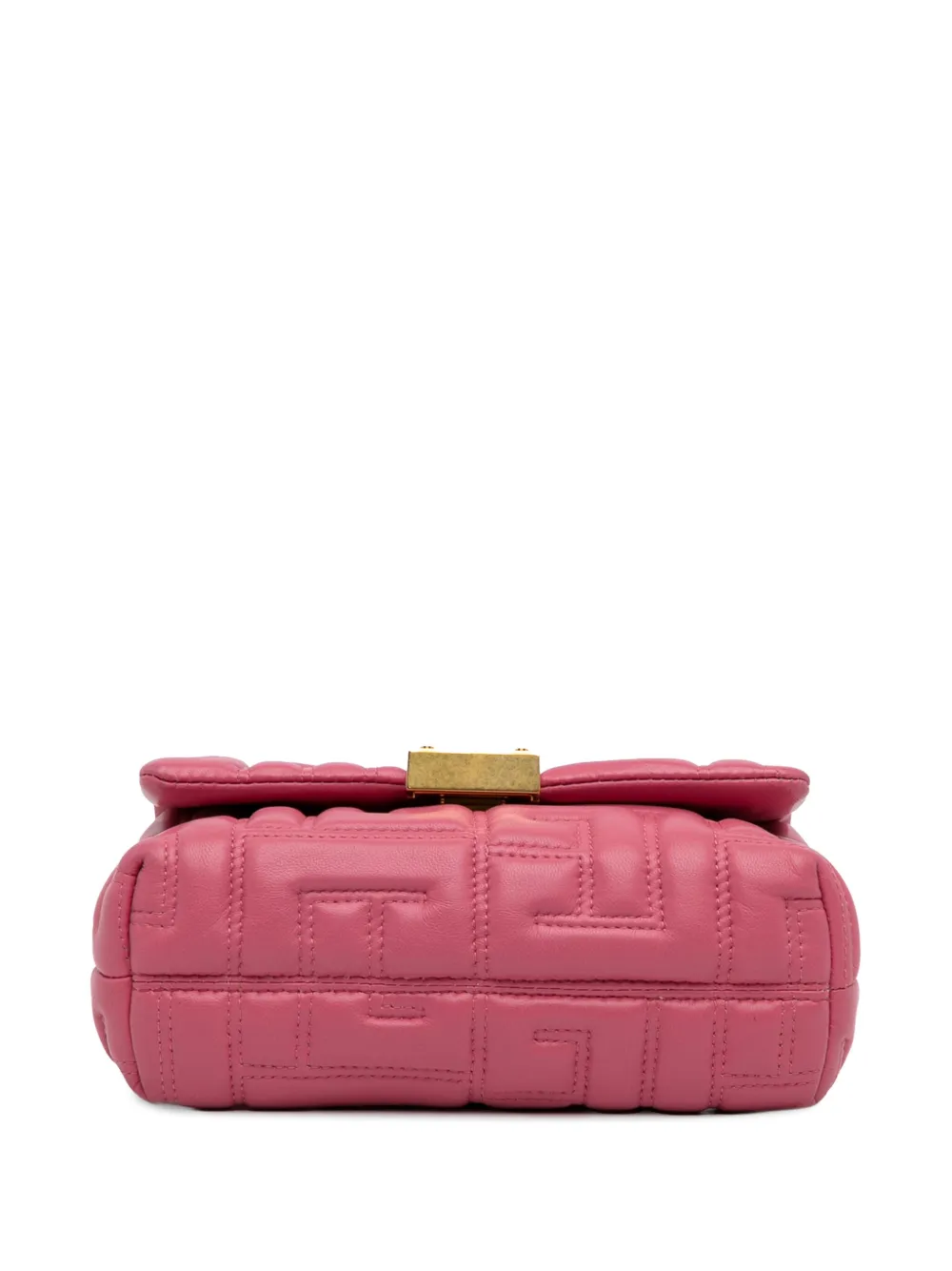 Pre-owned Balmain 21th Century 1945 Quilted Leather Crossbody Bag In Pink