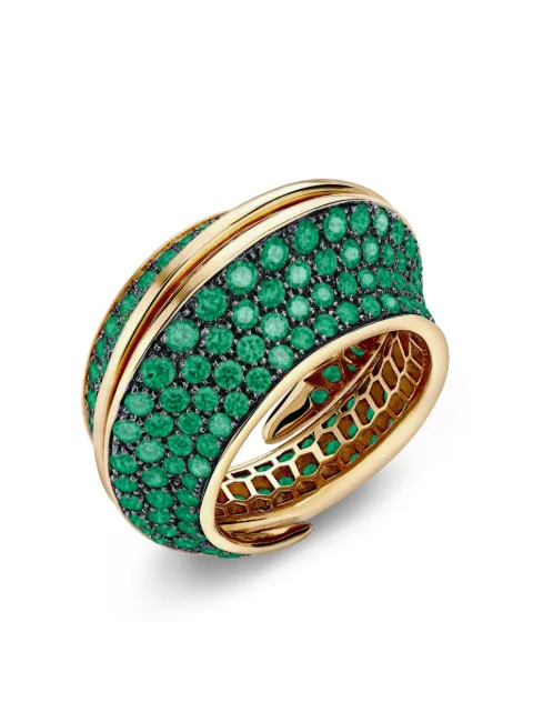 LILY GABRIELLA 18kt rose gold Spira emerald ring
