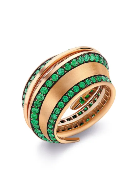 LILY GABRIELLA 18kt rose gold Spira emerald ring