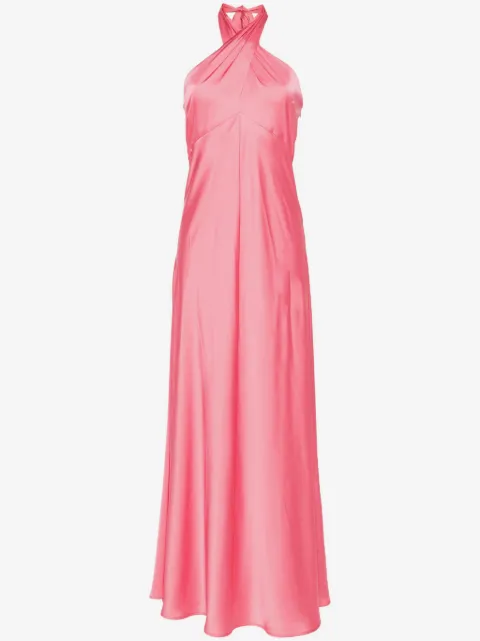 D.Exterior halterneck maxi dress