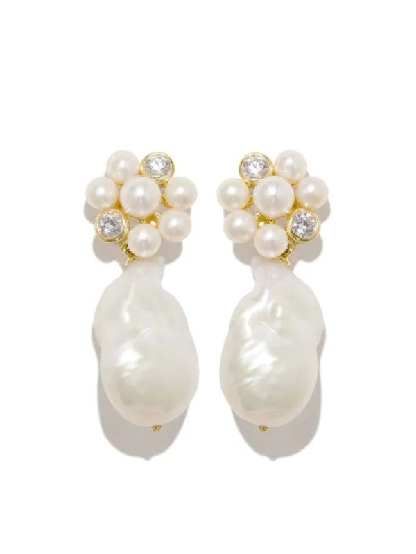 Completedworks Lightdrops パール＆ジルコニア ピアス 18Kゴールド 