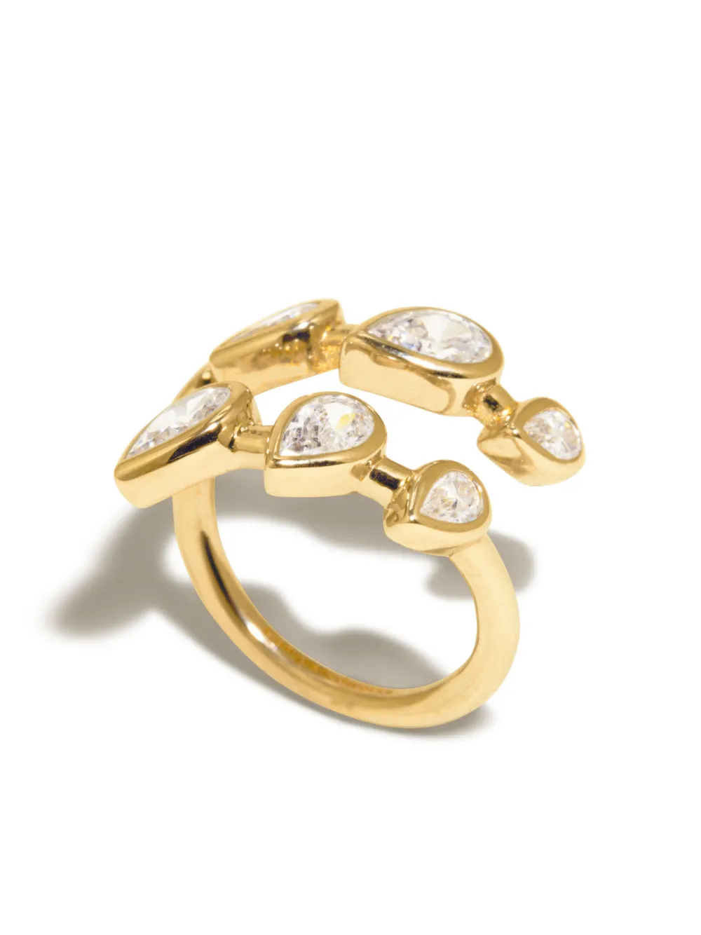 Completedworks 18kt gold plated Arc zirconia ring | Image 2