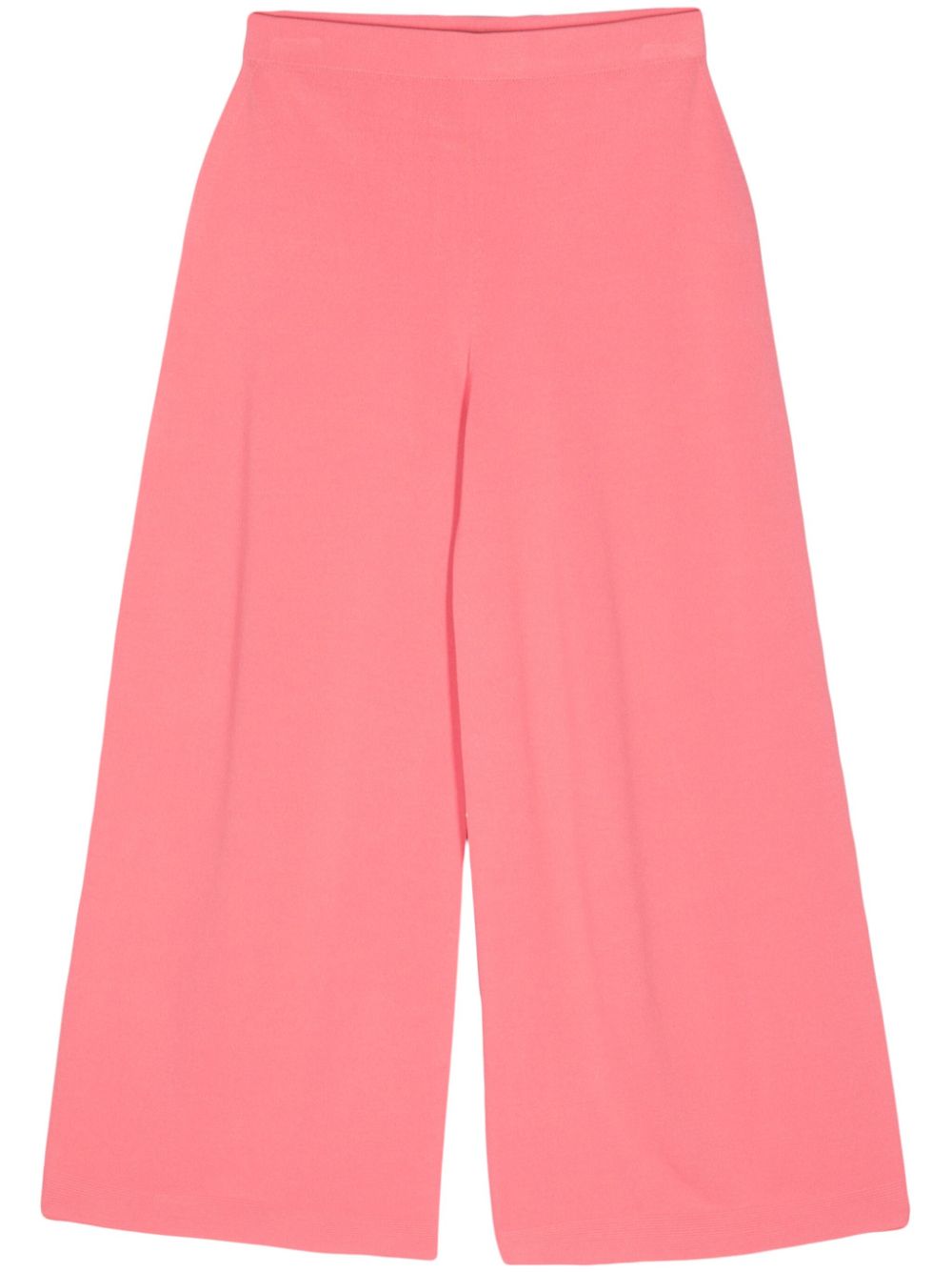 D.Exterior wide-leg cropped trousers - Pink